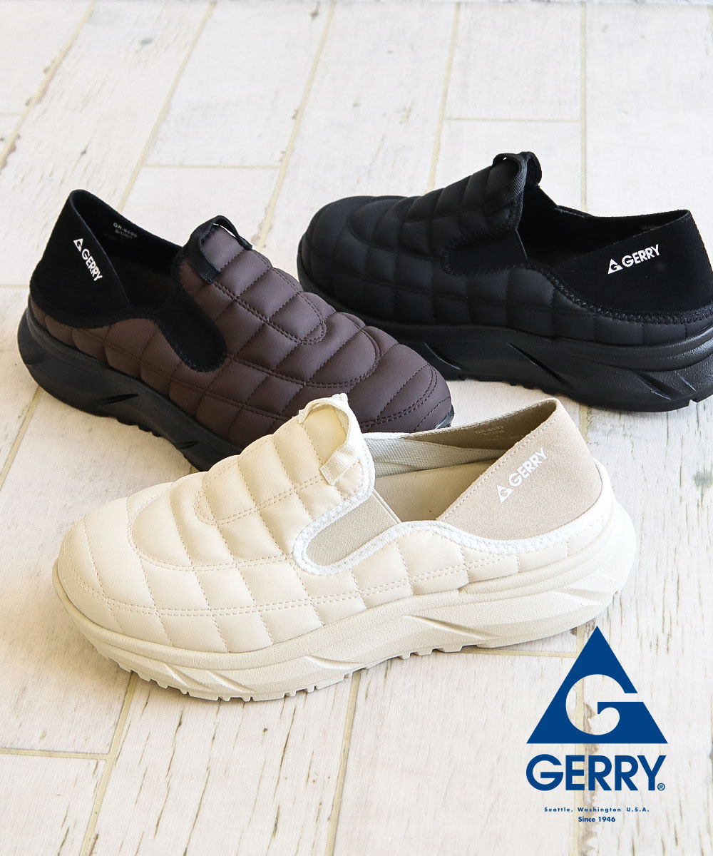 ジェリー モック シューズ メンズ 厚底 かかとが踏める サボ 靴 キャンプ アウトドア 黒 ブラック ブラウン アイボリー gerry 6599 | GERRY | 08