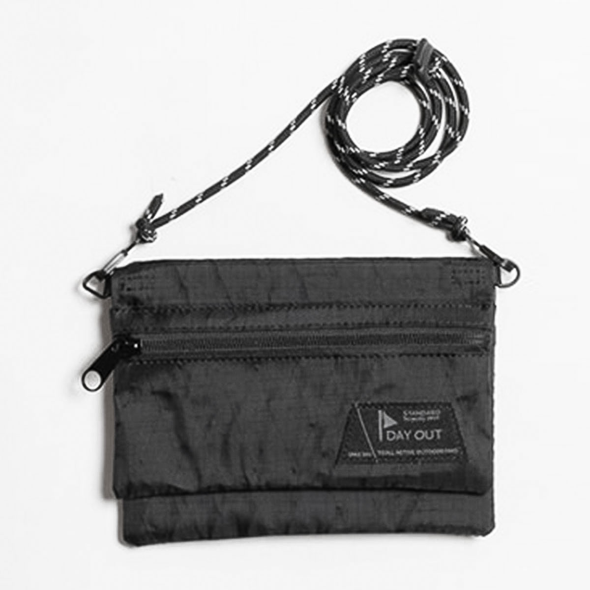 サコッシュ エコバッグ 2way ショルダーバッグ ストラップコード 黒 DAY OUT デイアウト EcOCHE-X エコッシュ ブラック 033 爆買 | DAY OUT | 01