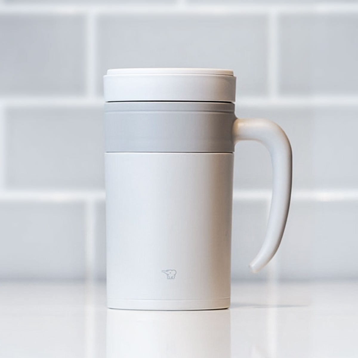 茶こし付きタンブラー 保温 保冷 タンブラー 象印 480ml 茶こし DAY OUT CHABLE THE TEA480 ブラウン ホワイト 608 | DAY OUT | 02
