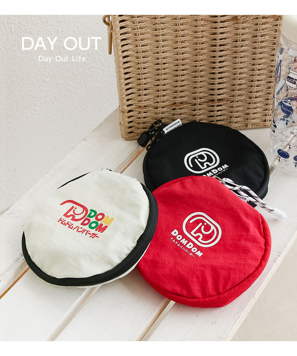マルチハンバーガーケース シェラカップケース カラビナ付き DOMDOM ドムドムハンバーガー ベーグル ブラック ホワイト 赤 デイアウト 850 爆買 | DAY OUT | 09
