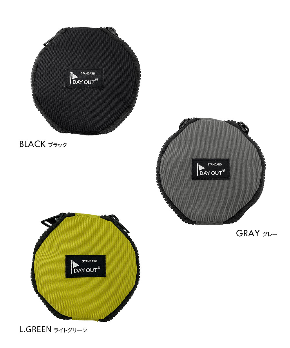 財布 コインケース 小銭入れ キーケース 首掛け 斜めがけ ミニウォレット ポーチ DAY OUT デイアウト 黒 ブラック グレー グリーン 916 | DAY OUT | 10