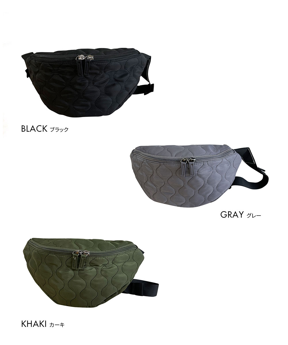 デイアウト ボディバッグ 小さめ アウトドア ウエストポーチ ワンショルダー 軽い キルティング DAY OUT QuU 黒 グレー カーキ 917 爆買 | DAY OUT | 08
