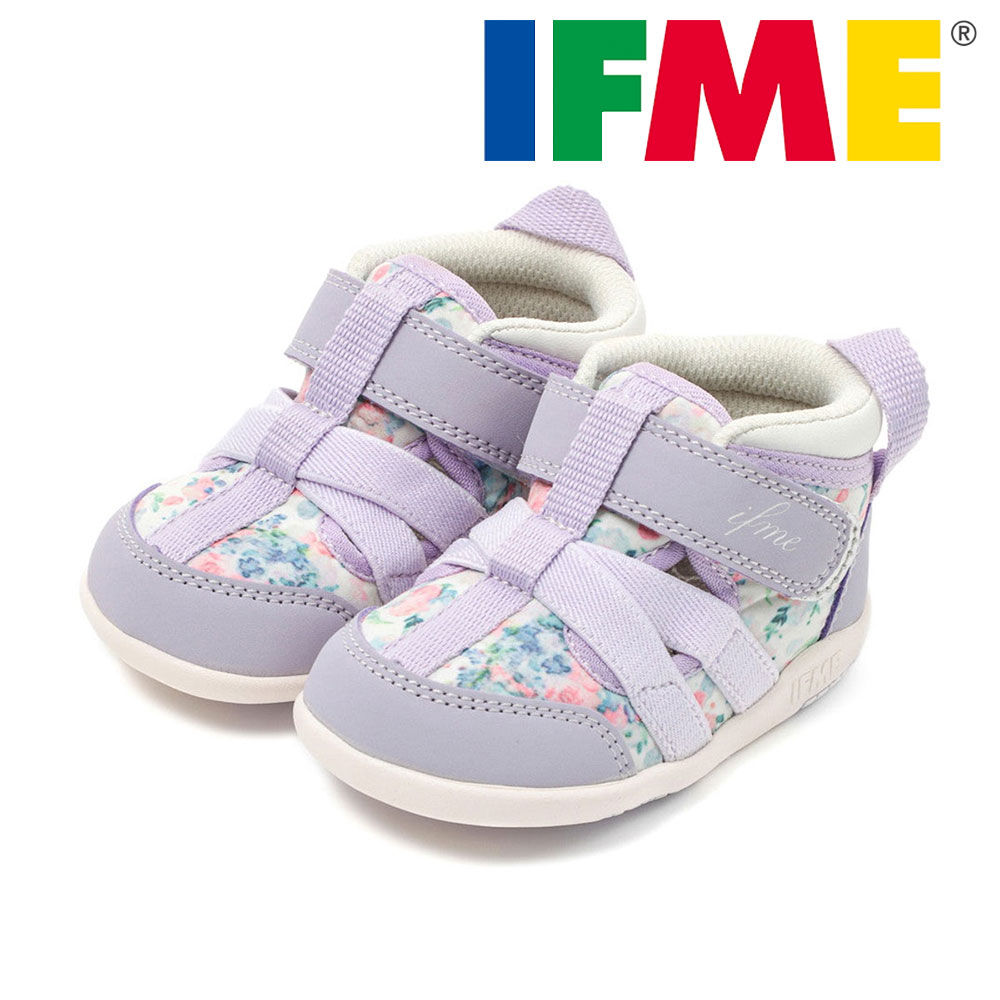 イフミー 子供 靴 サンダル ベビー シューズ アクア グリーン パープル ピンク CALIN 水彩 花柄 サマー 夏 20-5329 IFME | IFME | 02