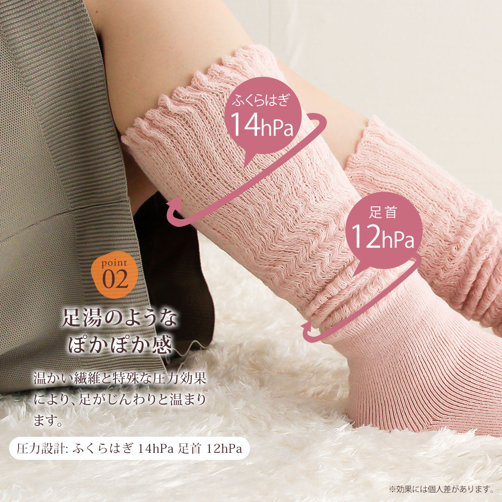 靴下 レッグウォーマー 暖かい 靴下 ルームソックス 保温 防寒 ピンク トープ ラベンダー モスグレー 足湯のようなぽかぽかソックス inf-25 爆買 | ブランド登録なし | 07