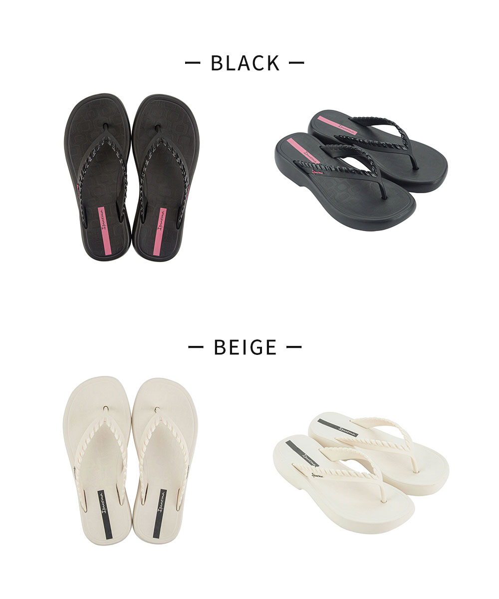 ビーチサンダル イパネマ レディース ぺたんこ トングサンダル フラットソール プラットフォームサンダル 黒 ブラック ベージュ Ipanema VERANO | IPANEMA | 07