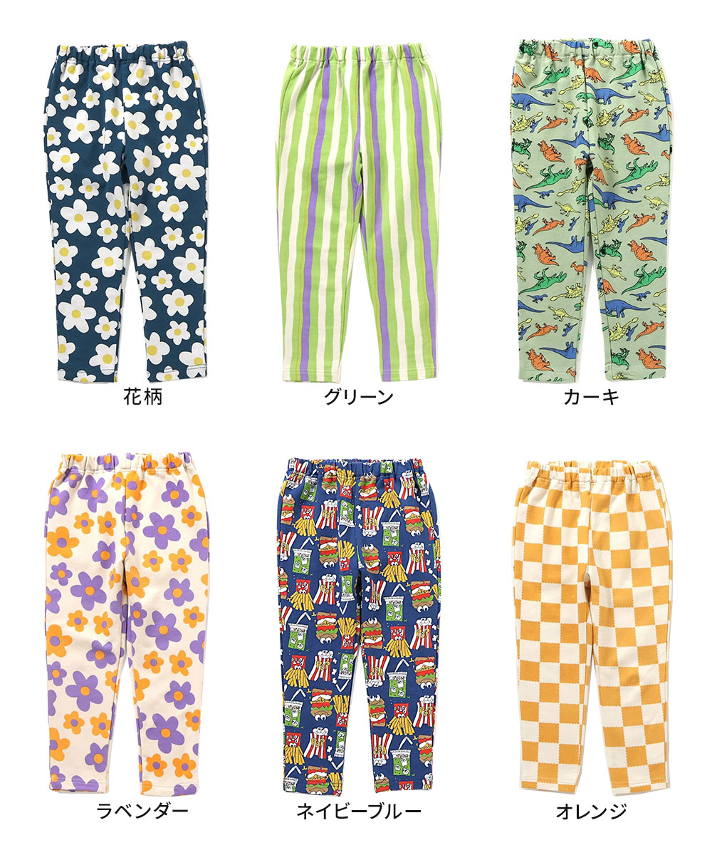BREEZE ブリーズ DAISUKI 総柄パンツ 9分丈 キッズ ベビー 子供服 ボトムス 長ズボン ストレッチ 男の子 女の子 花 J120926 | BREEZE | 25