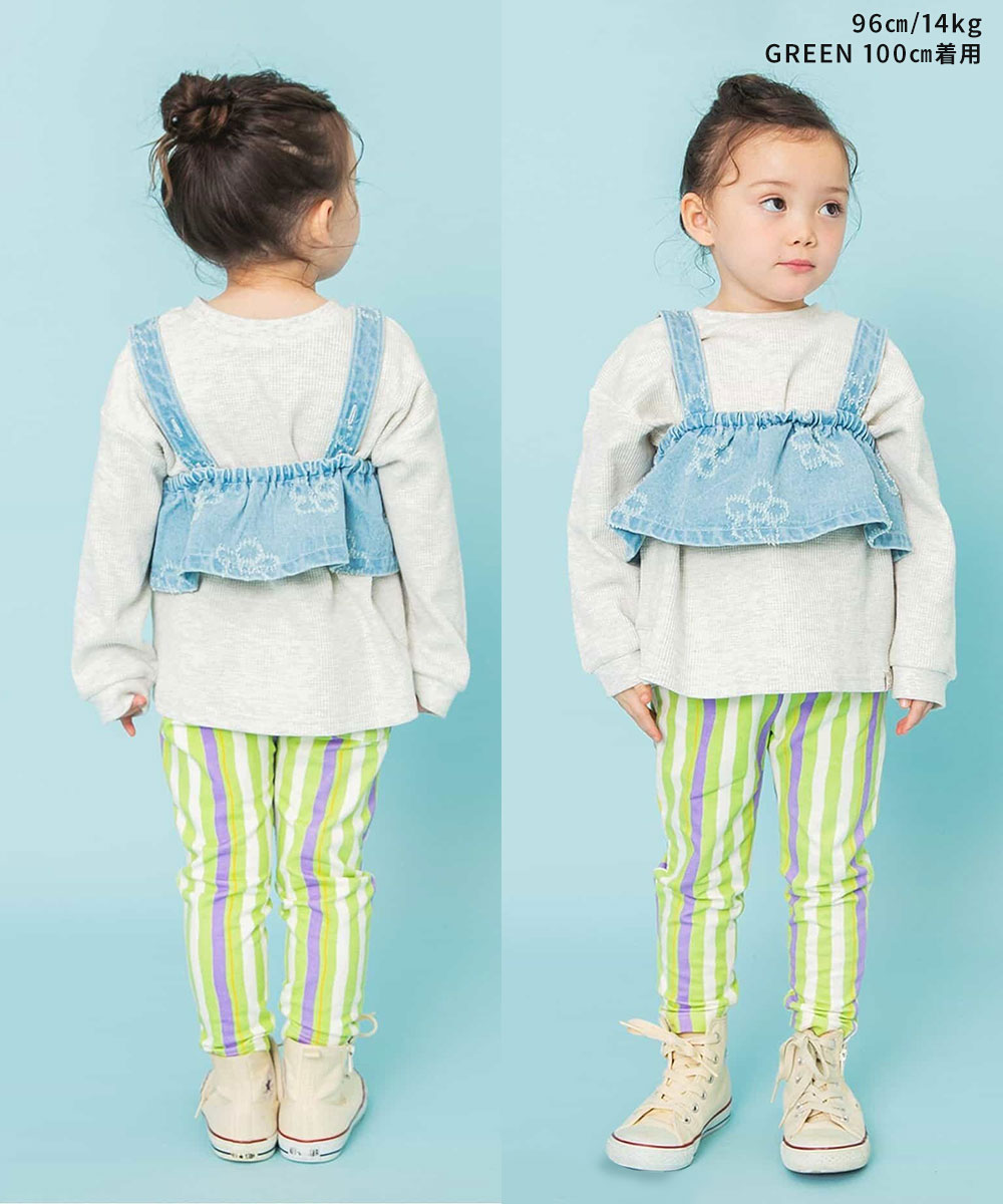 BREEZE ブリーズ DAISUKI 総柄パンツ 9分丈 キッズ ベビー 子供服 ボトムス 長ズボン ストレッチ 男の子 女の子 花 J120926 | BREEZE | 21