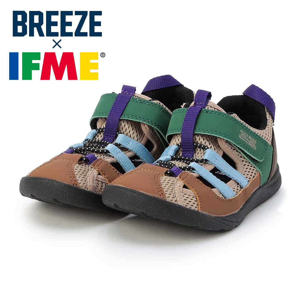BREEZE×IFME ウォーターサンダル キッズ 水陸両用 子供靴 軽量 通気性 速乾 ベルクロ アウトドア 水遊び 川 海 プール J249A16 爆買 | BREEZE | 03