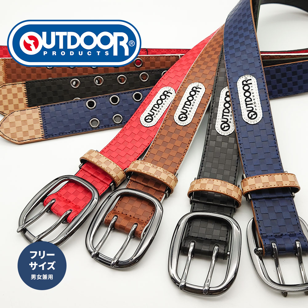 ベルト メンズ ブランド ブロックチェック ベルト レディース 男女兼用 40mm カジュアル アウトドアプロダクツ j528 爆買 | OUTDOOR PRODUCTS