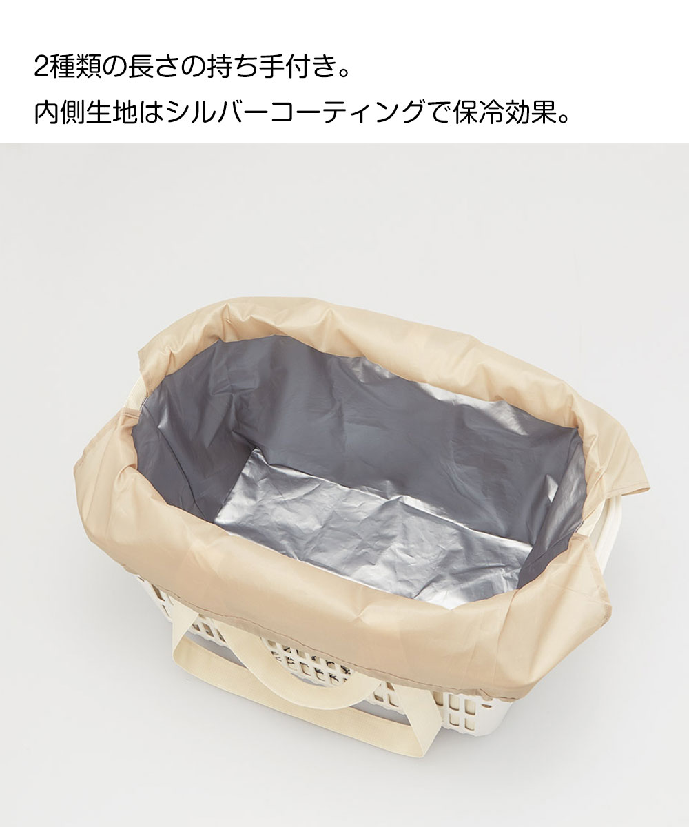 保冷 バッグ レジカゴ サイズ ショッピングバッグ エコバッグ 折りたたみ 大容量 巾着 レジかごバッグ レジバッグ マイバッグ KBR28 | スケーター | 07