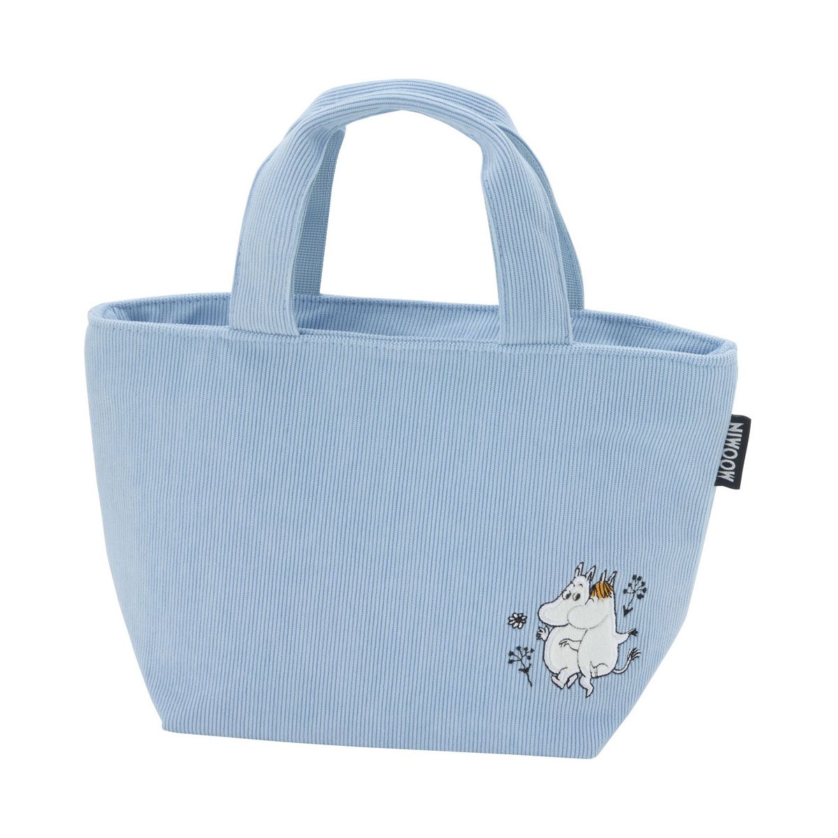 ランチバッグ 保温 保冷 コーデュロイ ミニトート カバン お弁当 スープジャー スヌーピー ムーミン ブルー 水色 白 ホワイト KCOB2 | スケーター | 02