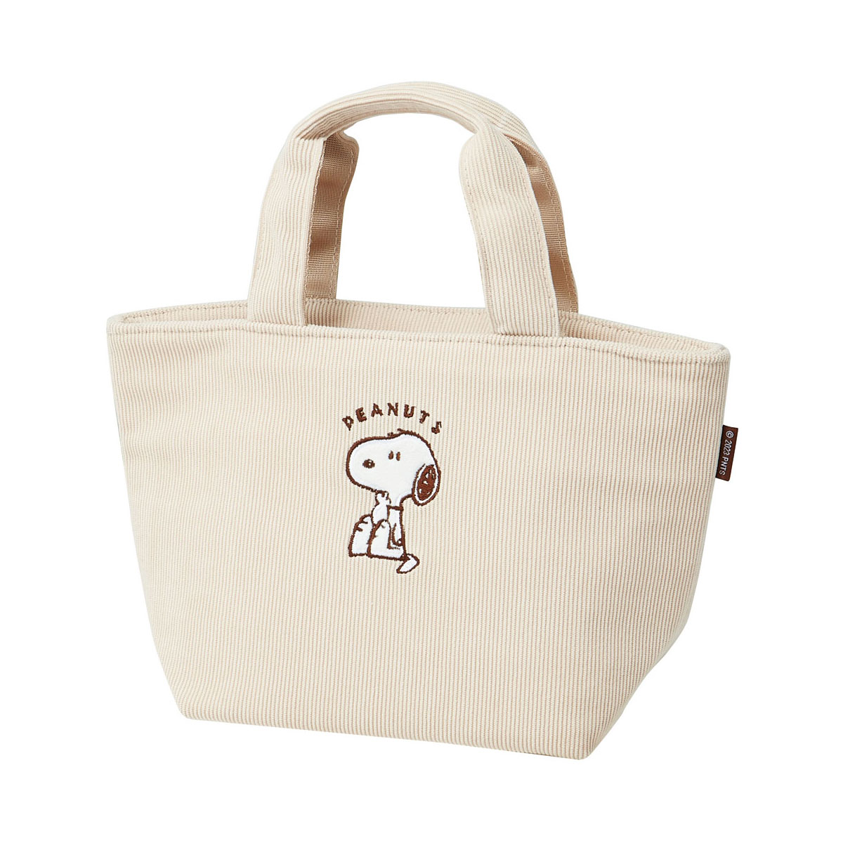 ランチバッグ 保温 保冷 コーデュロイ ミニトート カバン お弁当 スープジャー スヌーピー ムーミン ブルー 水色 白 ホワイト KCOB2 | スケーター | 01