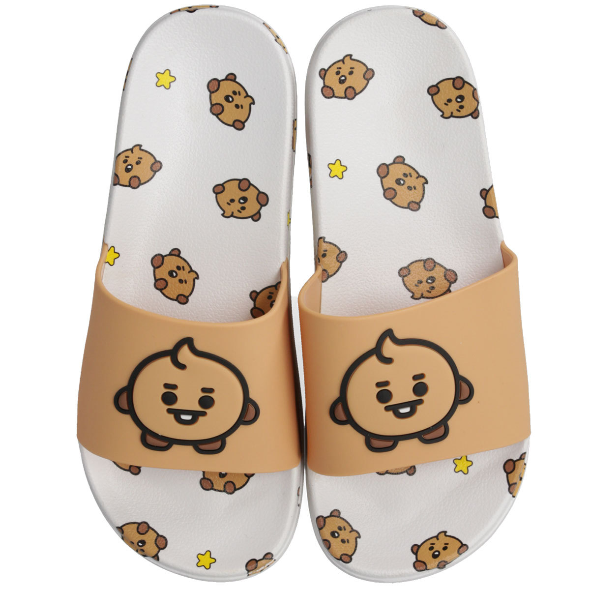 BT21 公式 キャラクターフェイスサンダル インソールイラスト入り シャワーサンダル レディース メンズ 防弾少年団 BTS バンタン ARMY  韓国 海 24.5 25 25.5 26 :kobe-bt440:Jerico Yahoo!店 - 通販 - Yahoo!ショッピング