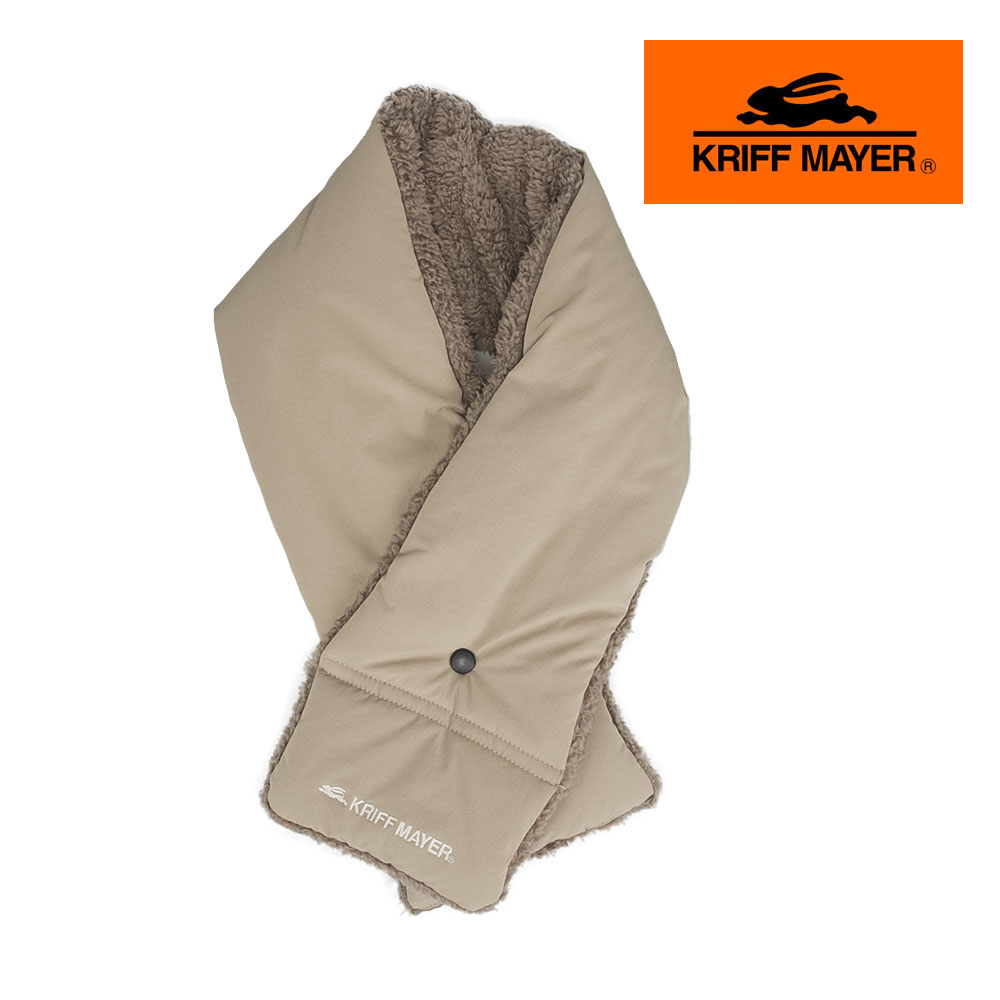 クリフメイヤー マフラー 中綿 ネックウォーマー リバーシブル 防寒 カジュアル KRIFF MAYER ボタン付き ブラウン ベージュ m1125 | KRIFF MAYER | 02