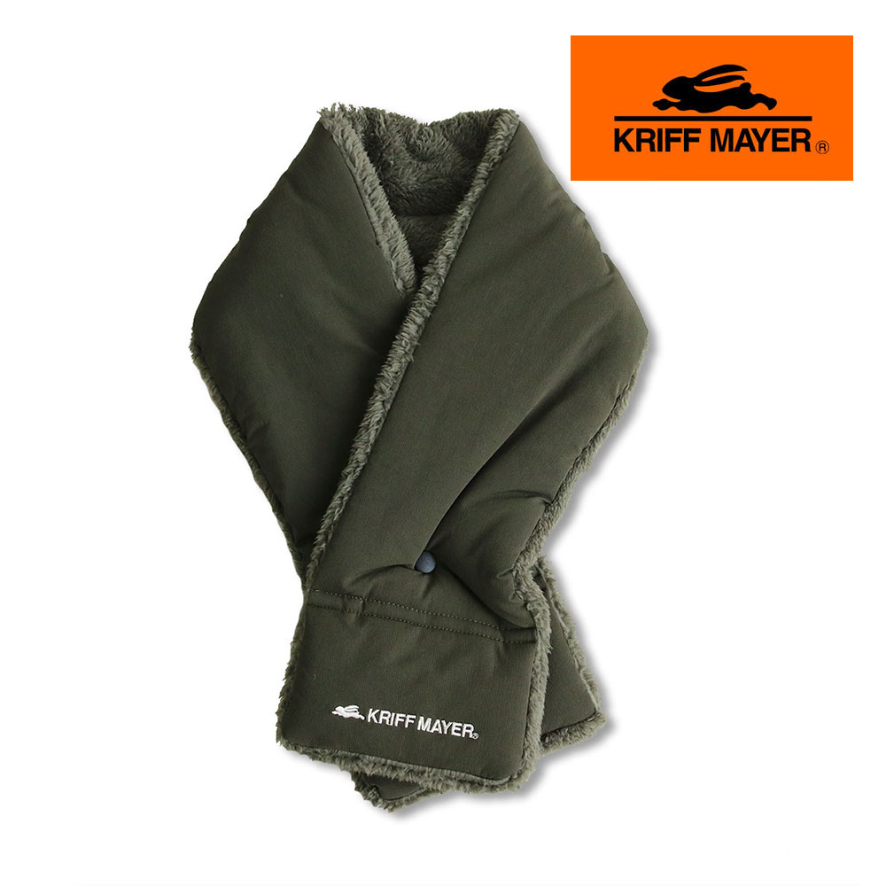 クリフメイヤー マフラー 中綿 ネックウォーマー リバーシブル 防寒 カジュアル KRIFF MAYER ボタン付き ブラウン ベージュ m1125 | KRIFF MAYER | 03