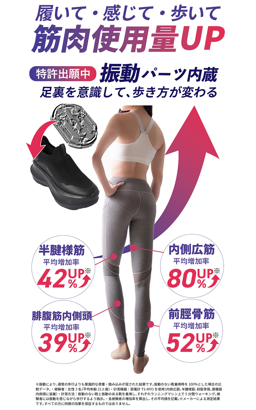 未体験 振動 サンダル ダイエット ストラップ 2way レディース 厚底 軽量 疲れにくい 黒 ブラック Makuake MEGLOOP 1002 爆買 | ブランド登録なし | 06