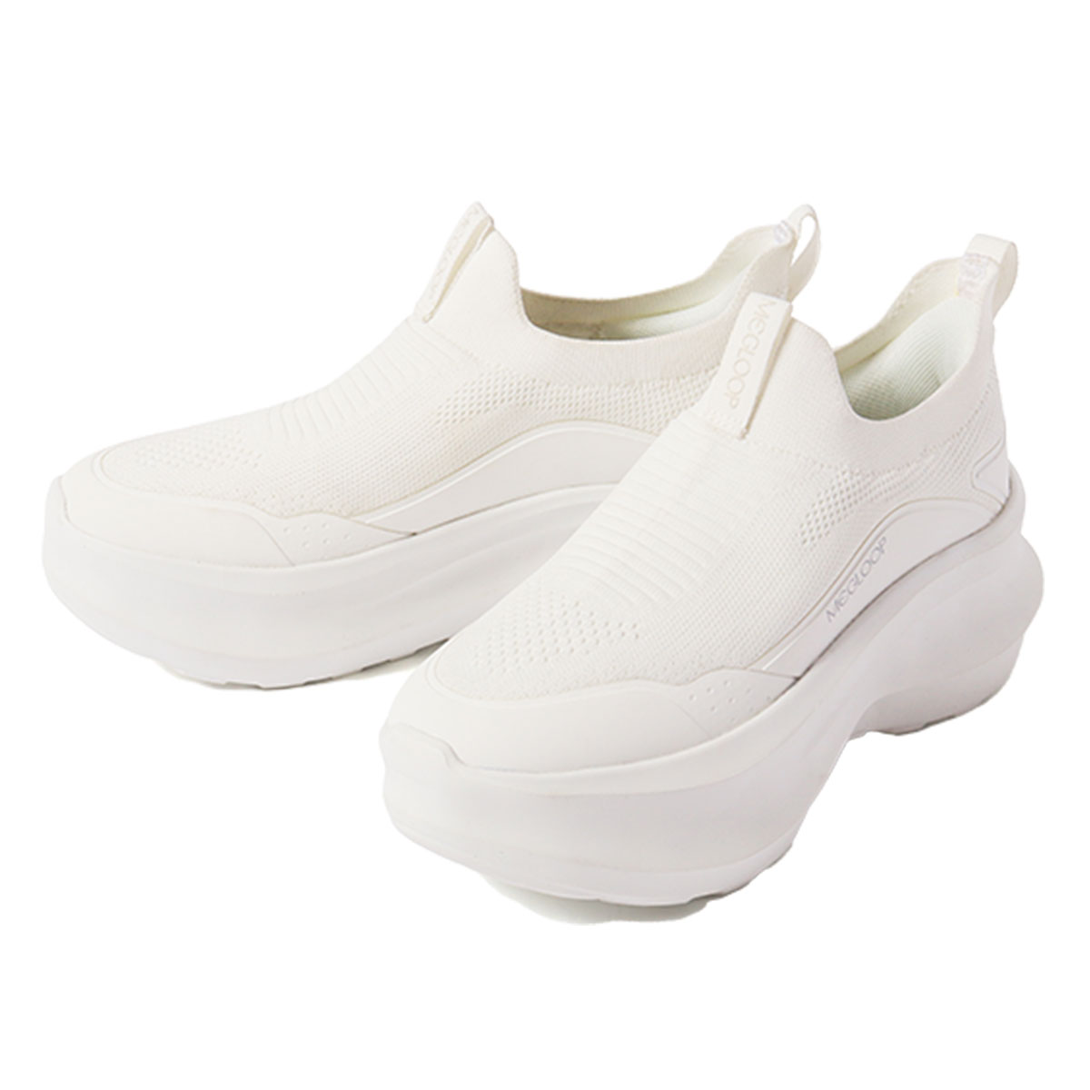 振動シューズ ダイエット スニーカー レディース 厚底 防水 靴 スリッポン ハンズフリー 黒 白 ブラック ホワイト MEGLOOP 1003 爆買 | ブランド登録なし | 02