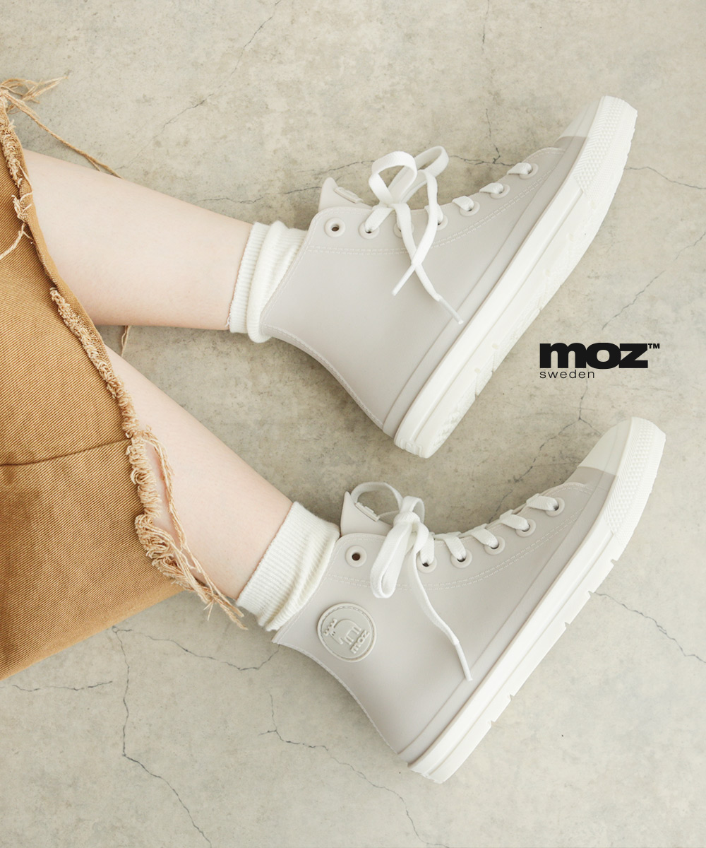 モズ moz レインシューズ スニーカー 防水 軽い 軽量 ハイカット レディース おしゃれ 雨靴 ブランド 8417 8427 8017 | moz | 18