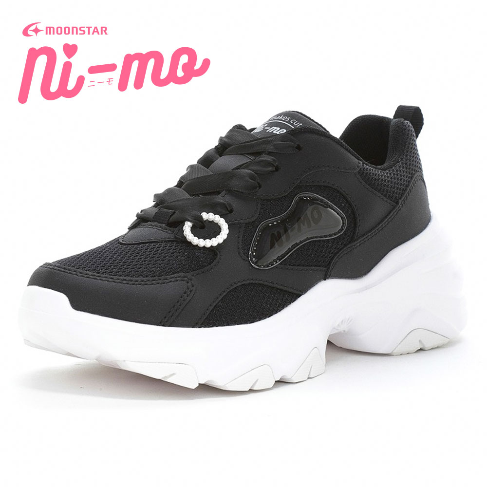 ニーモ スニーカー キッズ 女の子 ジュニア 子供 靴 ローカット 厚底 脚長効果 美脚 ダッド ガールズ シューズ ムーンスター NM J133 ATSUZOKO Ni-mo 爆買 | Ni-mo | 01