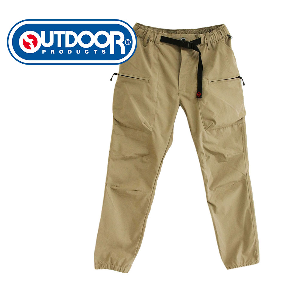 OUTDOOR PRODUCTS 撥水 ストレッチ ジョガーパンツ クライミング