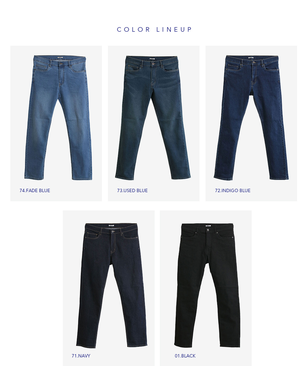 ピンナップクローゼット　ベーシックライン　ストレッチデニムライクパンツ ネイビー STANDARD WARDROBE LASTIC スキニーパンツ【ストレッチデニム