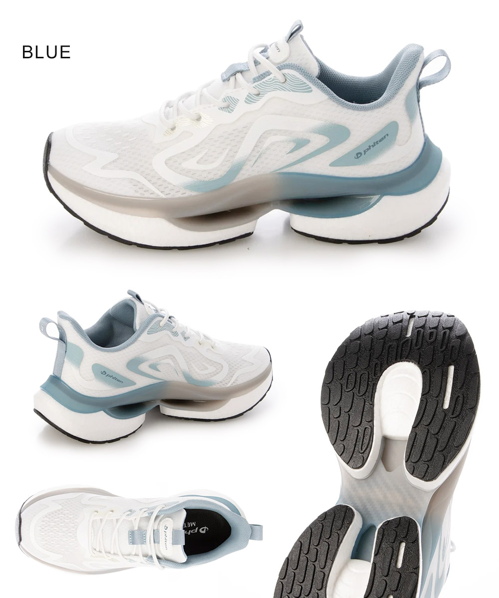 ファイテン スニーカー レディース リカバリー リラックス 靴 ウォーキングシューズ 高機能 通気性 ゴム紐 メタックス phiten PHL-010 | Phiten | 12