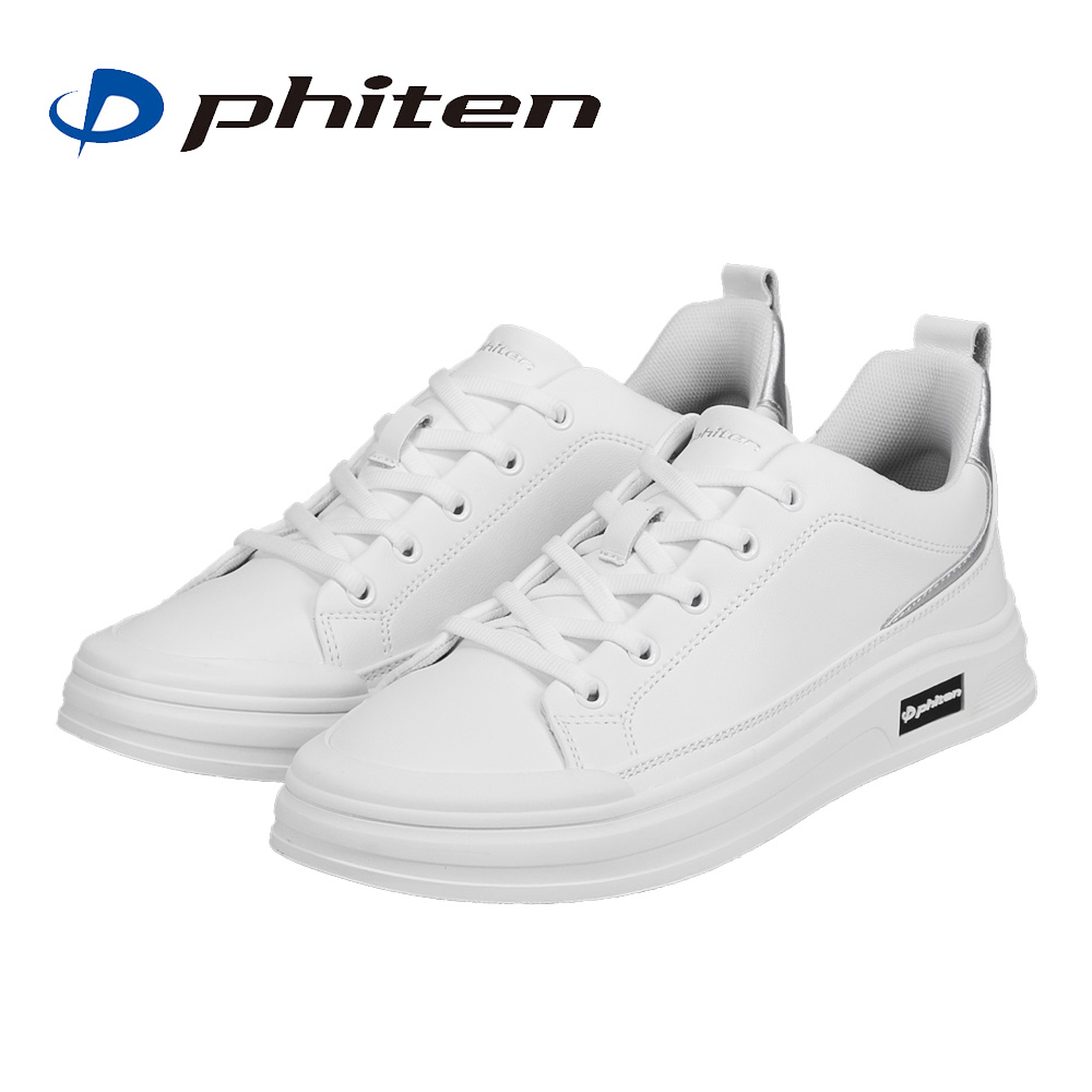 ファイテン コートスニーカー リカバリー シューズ 靴 ハンズフリー 疲れにくい メタックス 高機能 黒 白 シルバー phiten PHU-040 | Phiten | 02