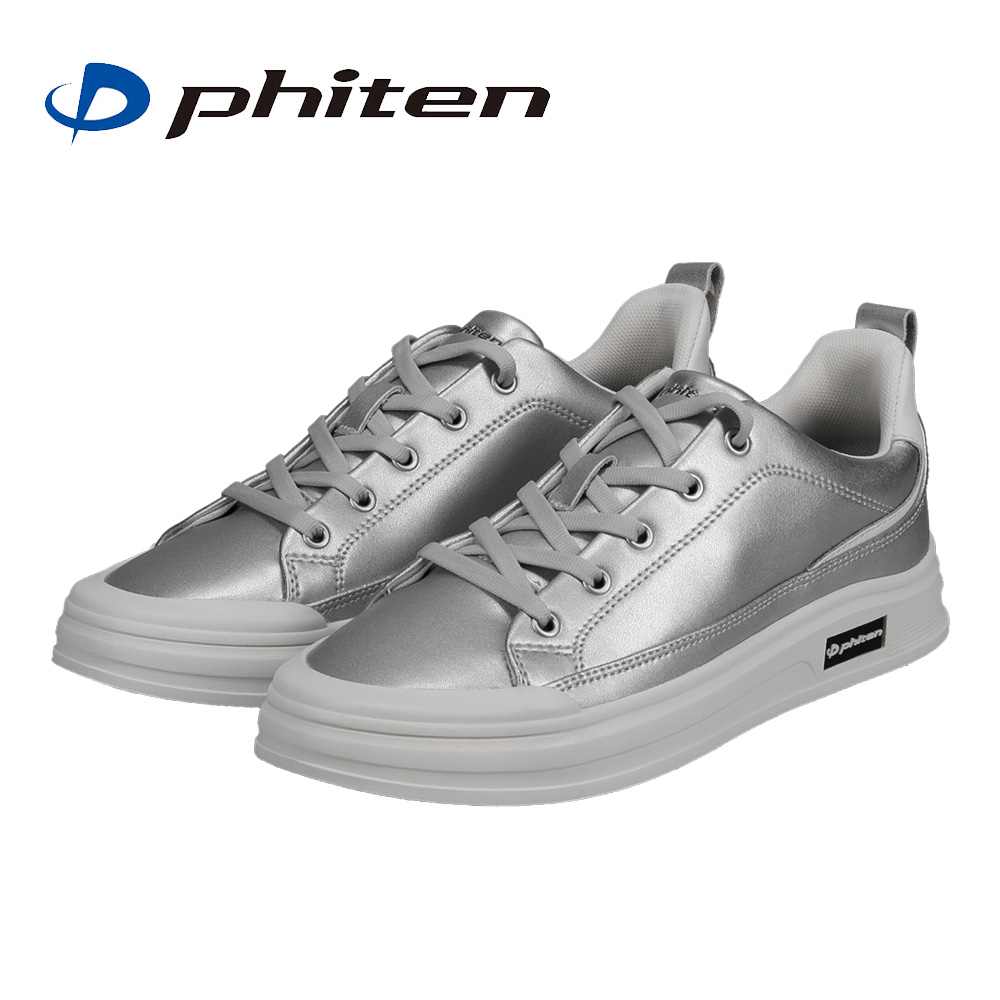 ファイテン コートスニーカー リカバリー シューズ 靴 ハンズフリー 疲れにくい メタックス 高機能 黒 白 シルバー phiten PHU-040 | Phiten | 03