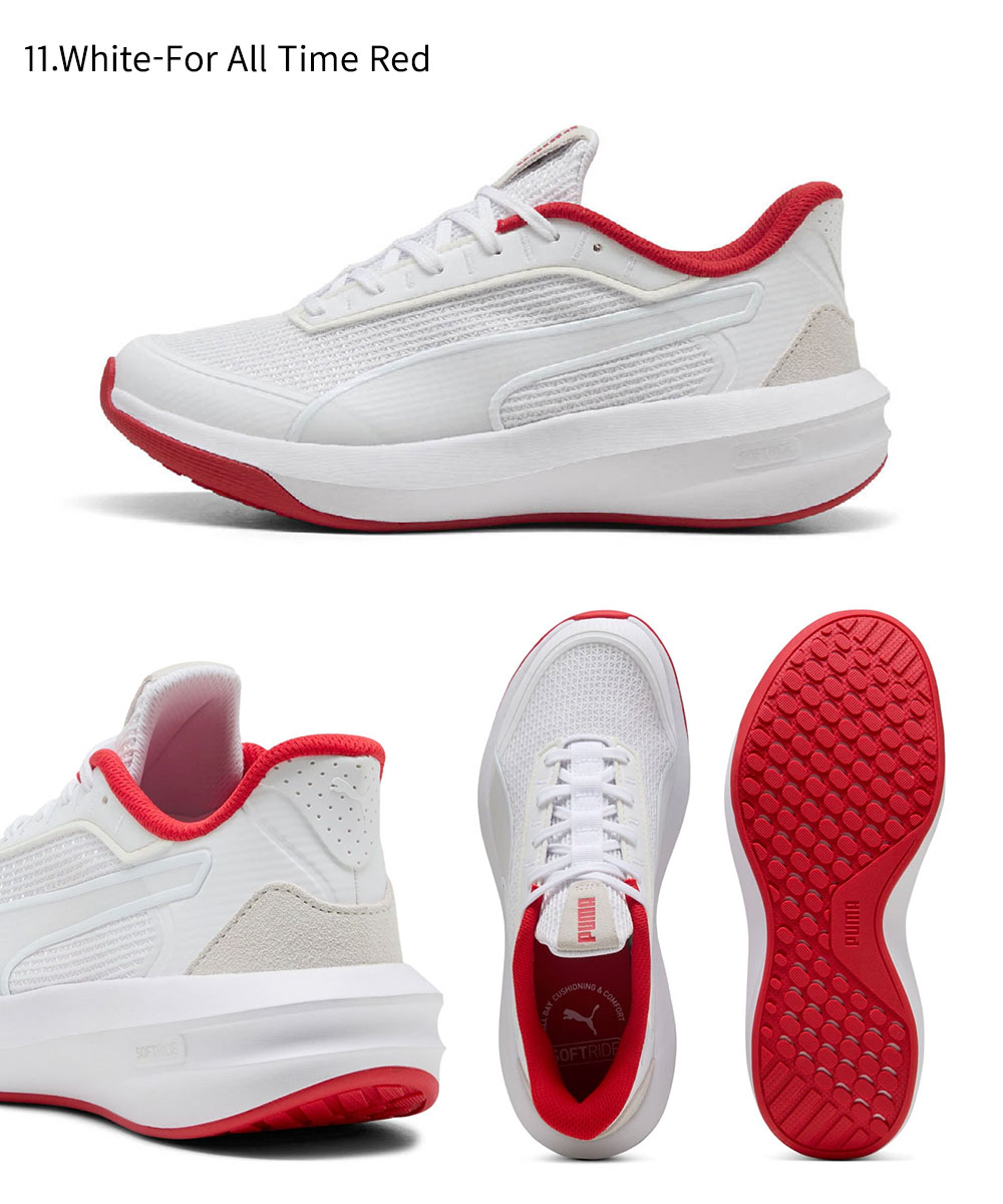 ランニングシューズ 厚底（PUMA／ファッション）（色：ブラック系）の