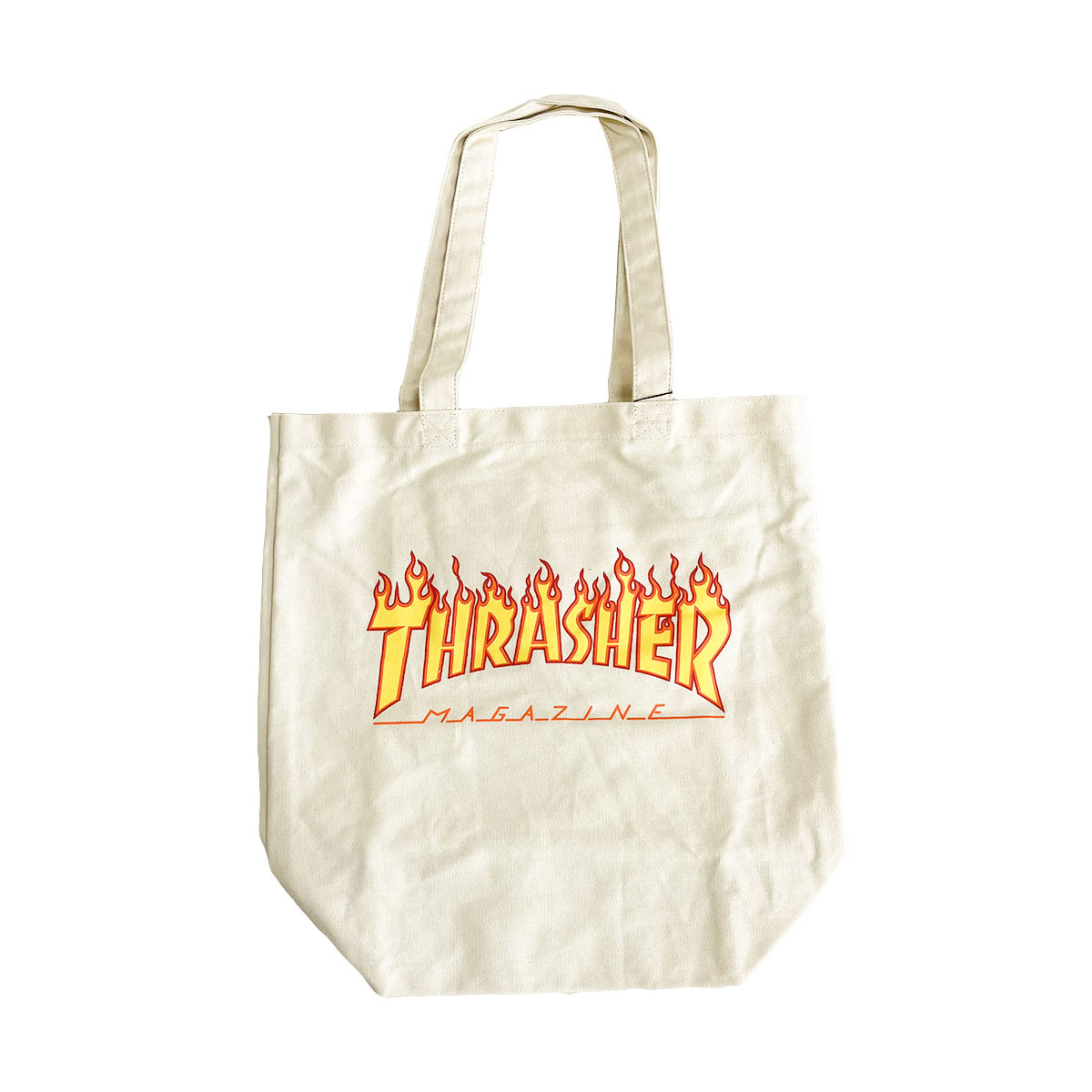 トートバッグ ビッグ 大きめ キャンバス ファイヤー ロゴ プリント かばん 鞄 ブランド アメカジ 大きいサイズ 旅行 夏 スラッシャー r1925 爆買 | THRASHER | 01