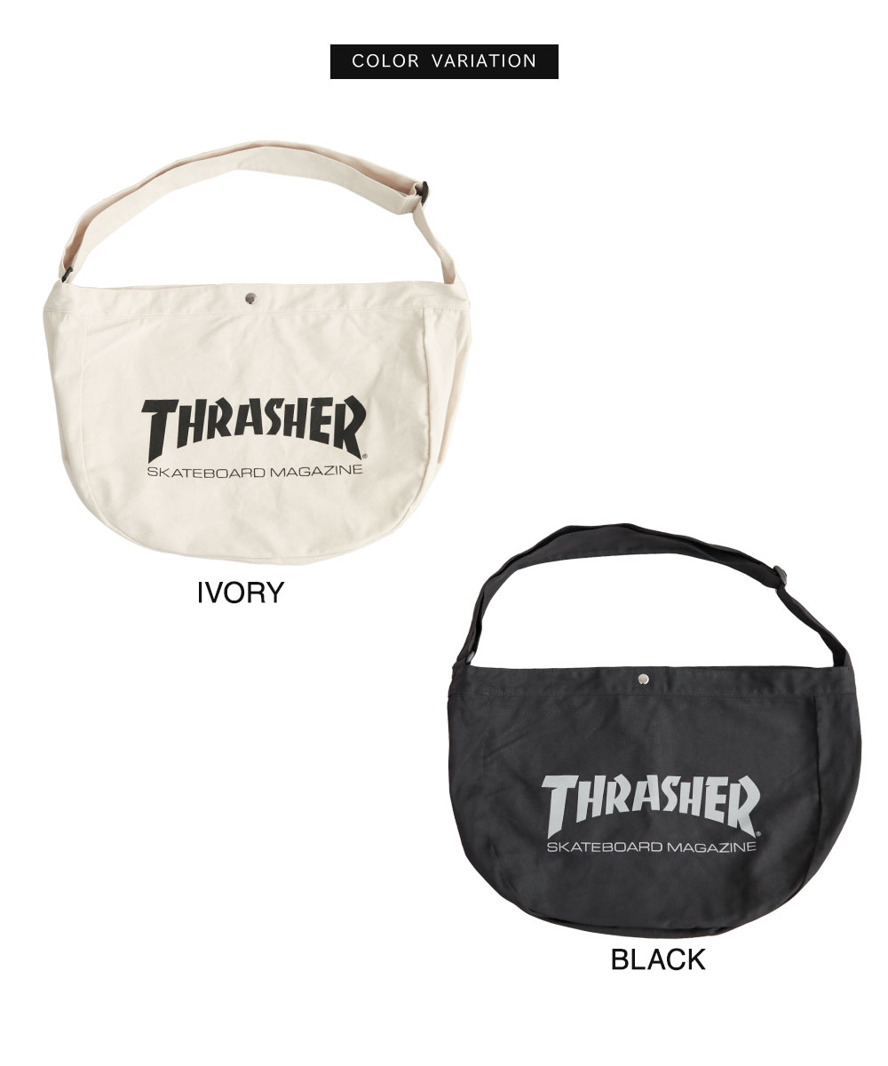 ショルダーバッグ ブランド ロゴ プリント ニュースペーパーバッグ 斜めがけ キャンバス かばん 鞄 大きいサイズ アメカジ スラッシャー r1926 爆買 | THRASHER | 08