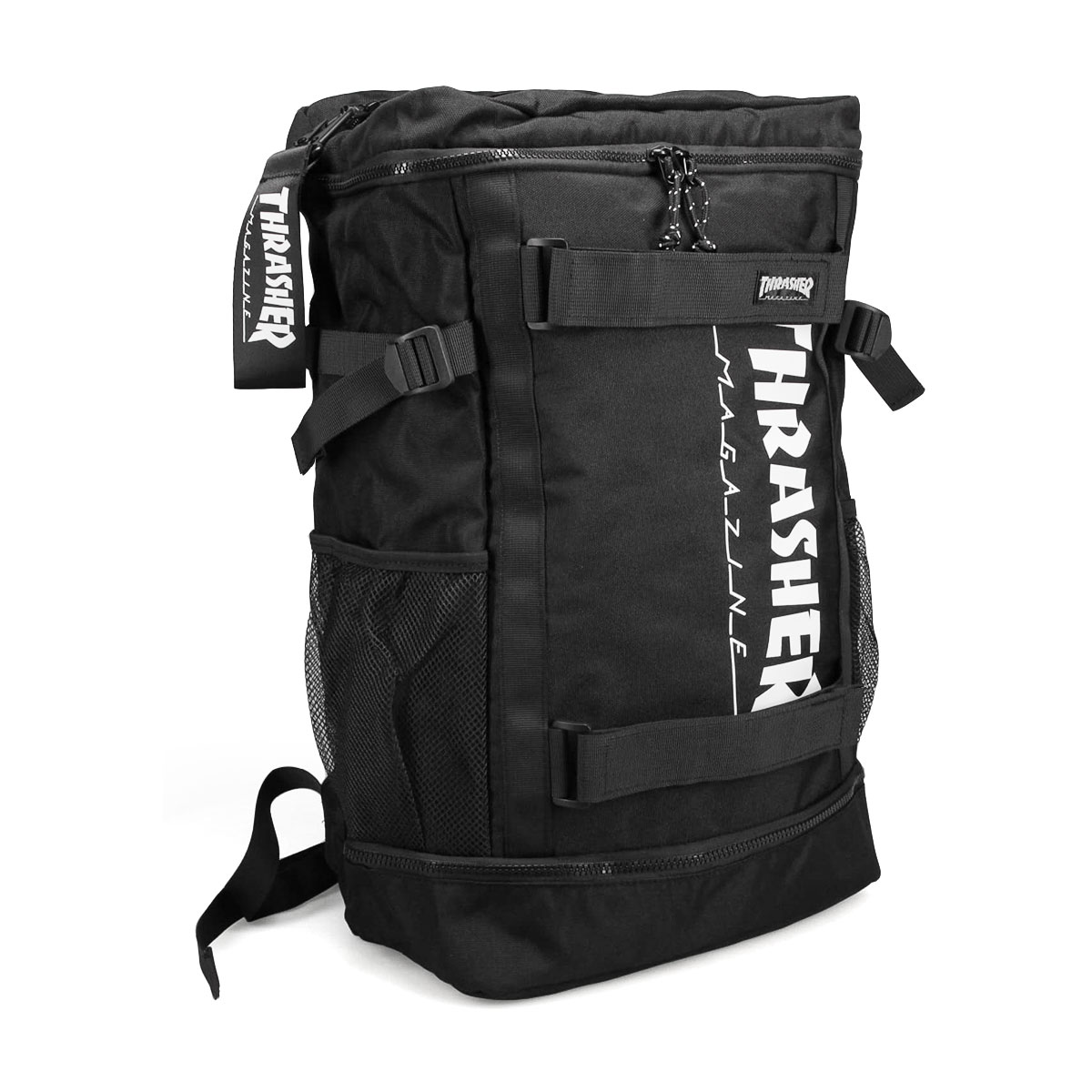 スクエアリュック バックパック 大容量 デイパック 30l バッグ ロゴ プリント 鞄 大きいサイズ 旅行 スラッシャー THRASHER r1930 | THRASHER | 02