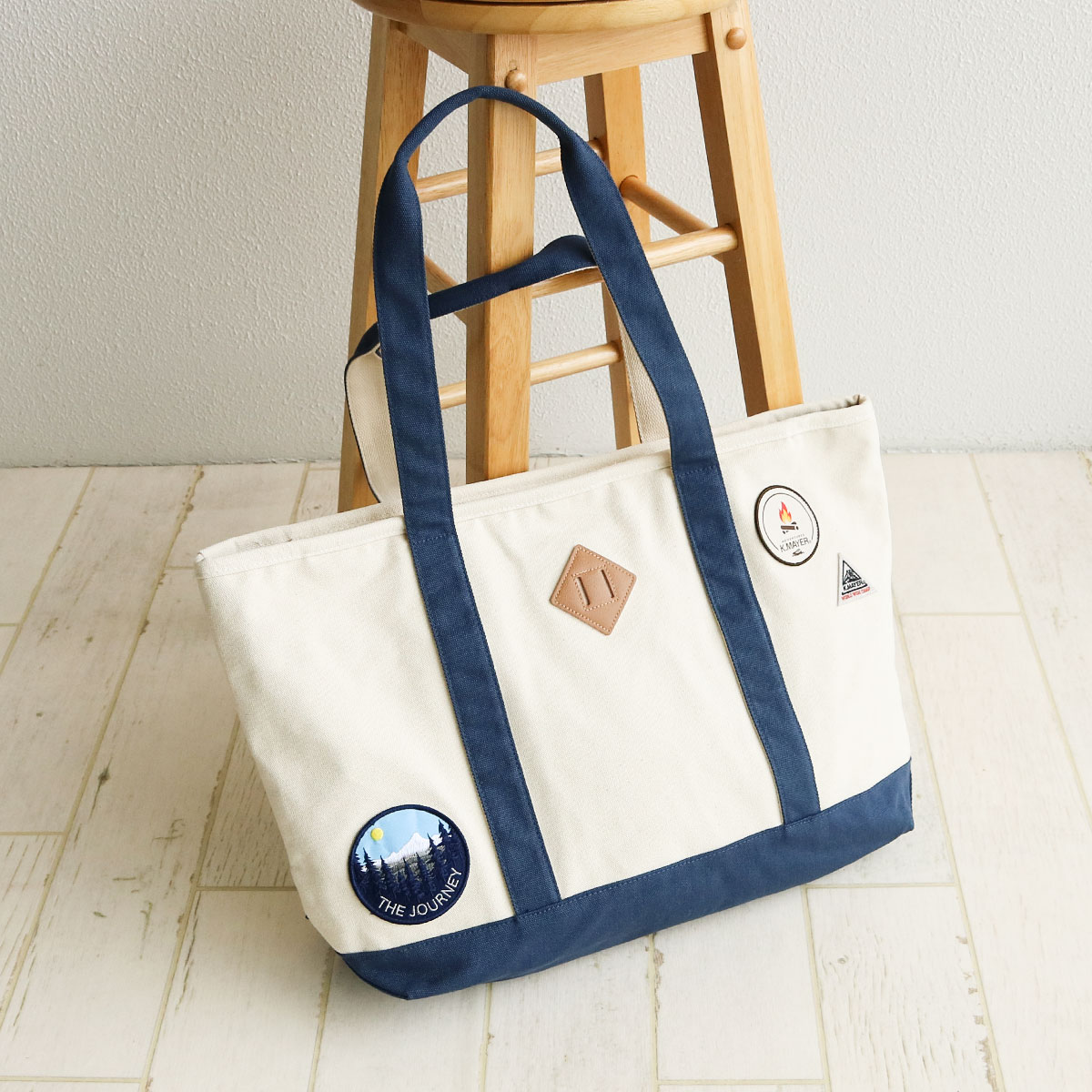 クリフメイヤー トートバッグ レディース メンズ ロゴ ワッペン トート a4 旅行 バッグ 黒 ネイビー グリーン KRIFF MAYER 2004 爆買 | KRIFF MAYER | 01