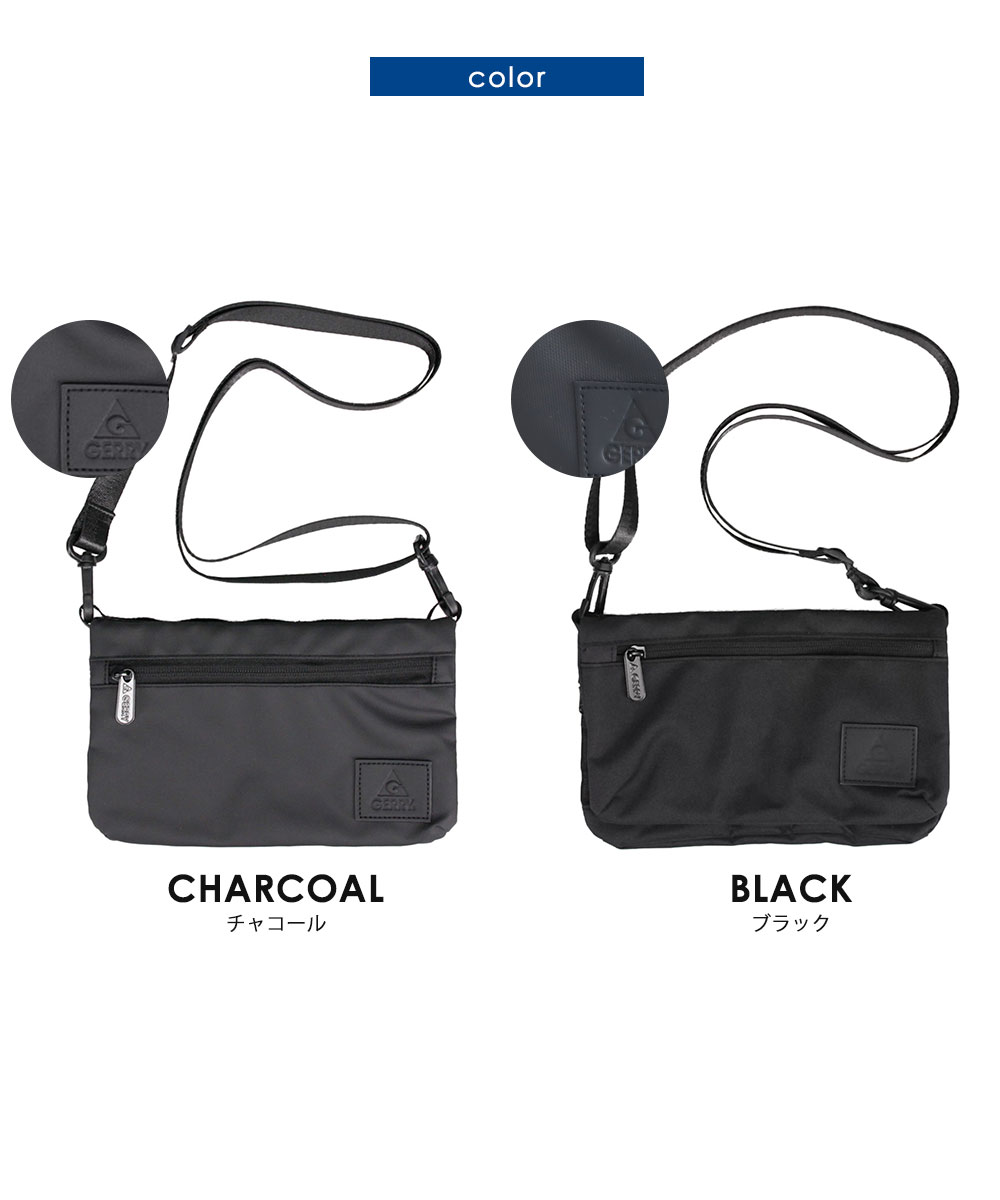 gerry サコッシュ ショルダー バッグ 撥水 2way ポーチ メンズ レディース 斜めがけ 軽量 薄型 小型 ミニ 多機能 便利 ユニセックス 鞄 2183 ジェリー 爆買 | GERRY | 10