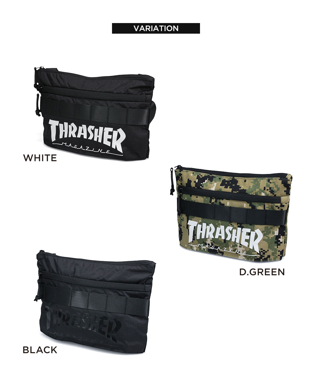 スラッシャー サコッシュ メンズ レディース ショルダーバッグ ブランド ロゴ 鞄 黒 ブラック 迷彩 カモフラージュ THRASHER R2187 爆買 | THRASHER | 12