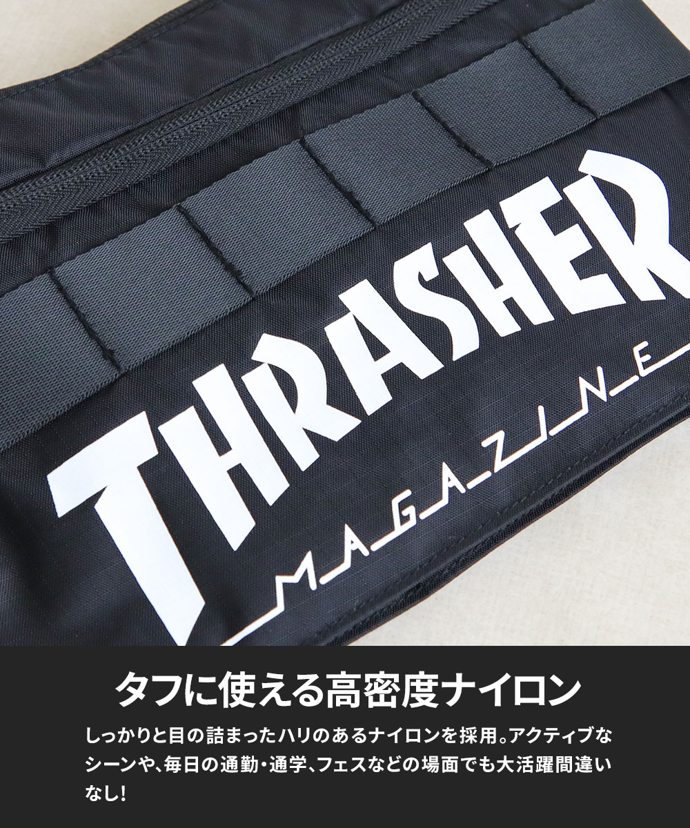 スラッシャー サコッシュ メンズ レディース ショルダーバッグ ブランド ロゴ 鞄 黒 ブラック 迷彩 カモフラージュ THRASHER R2187 爆買 | THRASHER | 10