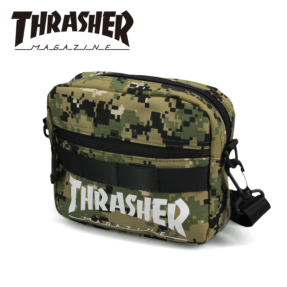スラッシャー ショルダーバッグ メンズ レディース ミニショルダー 小さめ アウトドア 鞄 黒 ブラック カモフラージュ THRASHER R2188 爆買 | THRASHER | 02