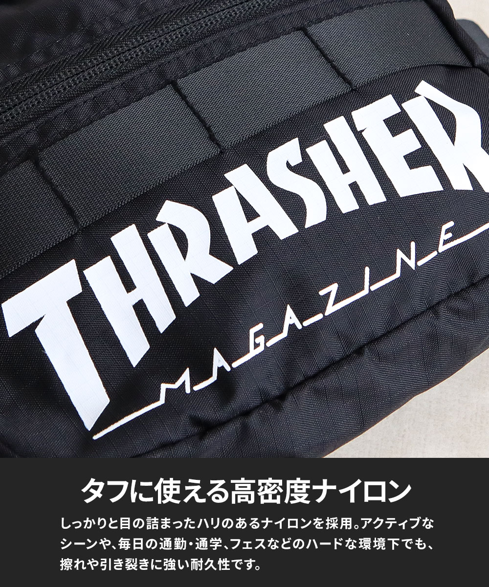 スラッシャー ショルダーバッグ メンズ レディース ミニショルダー 小さめ アウトドア 鞄 黒 ブラック カモフラージュ THRASHER R2188 爆買 | THRASHER | 10