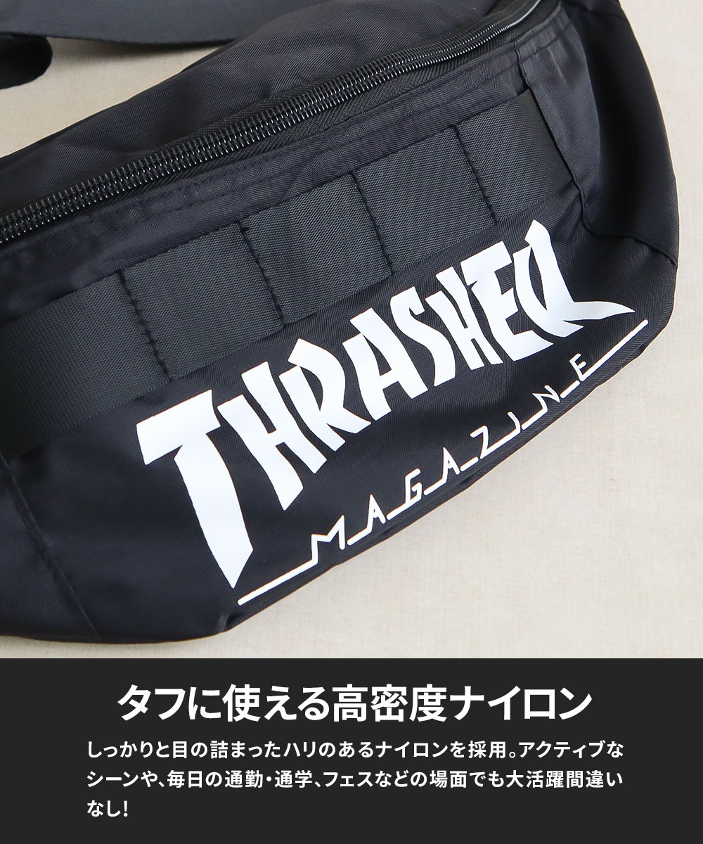 スラッシャー ウエストポーチ メンズ レディース ボディバッグ アウトドア 鞄 黒 ブラック 迷彩 カモフラージュ THRASHER R2189 爆買 | THRASHER | 10