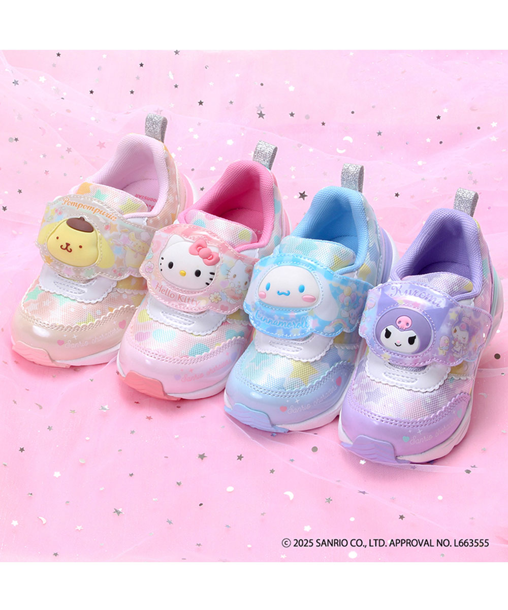 サンリオ 光る スニーカー キッズ 子供 ムーンスター かわいい キャラクター 子供靴 シューズ ni-mo パープル サックス SA C040LE 爆買 | sanrio | 08
