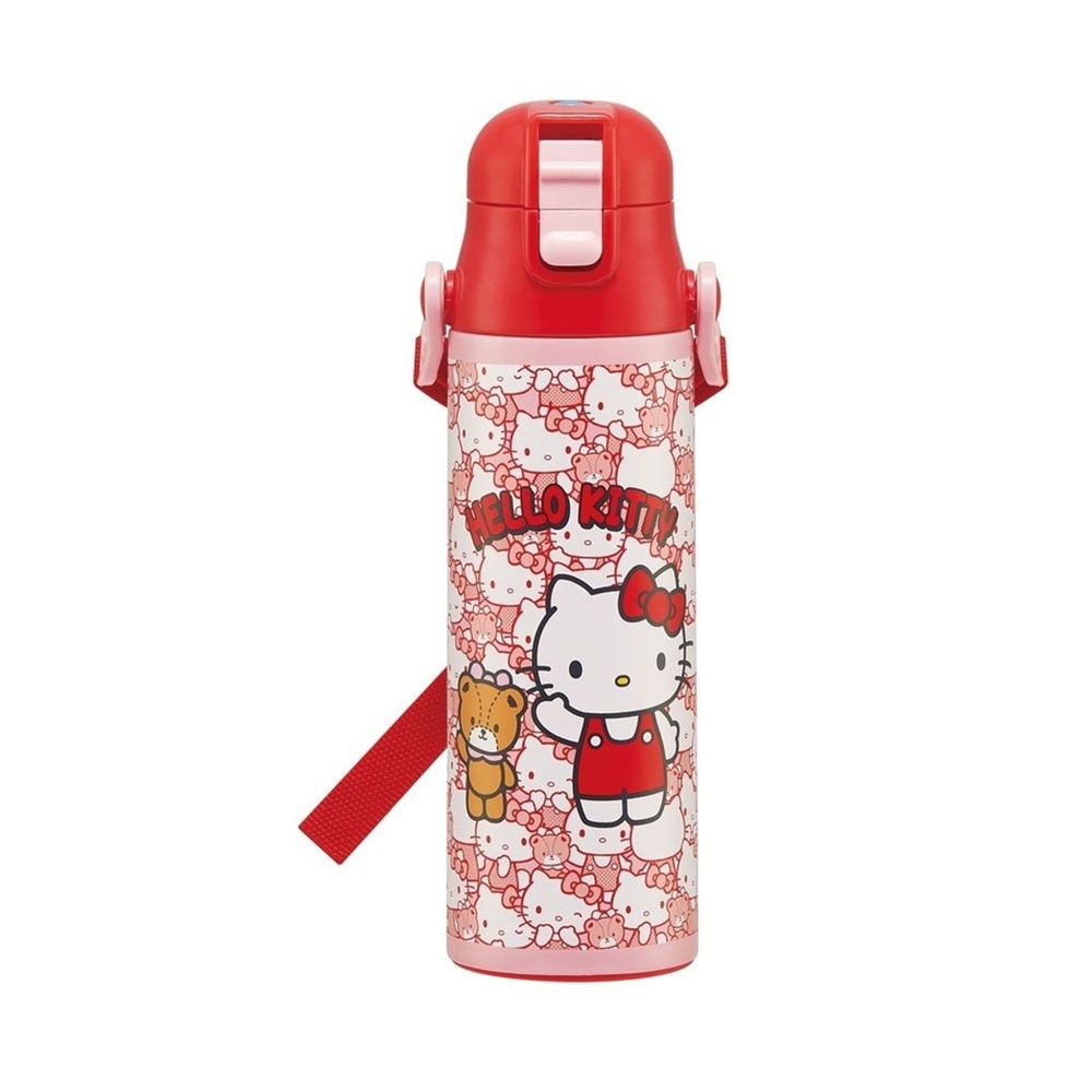 水筒 キッズ 580ml 超軽量 ワンタッチ ダイレクトボトル ベルト付き 保冷 子ども 直飲み 幼児 ディズニー サンリオ キャラクター SDC6N | スケーター | 03