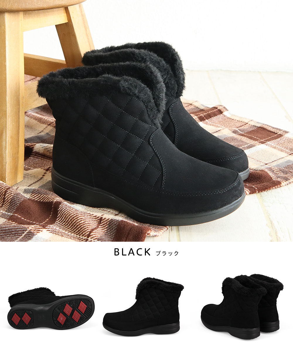 YELLO ウインタームートン ブーツ スノーブーツ ブラック yello