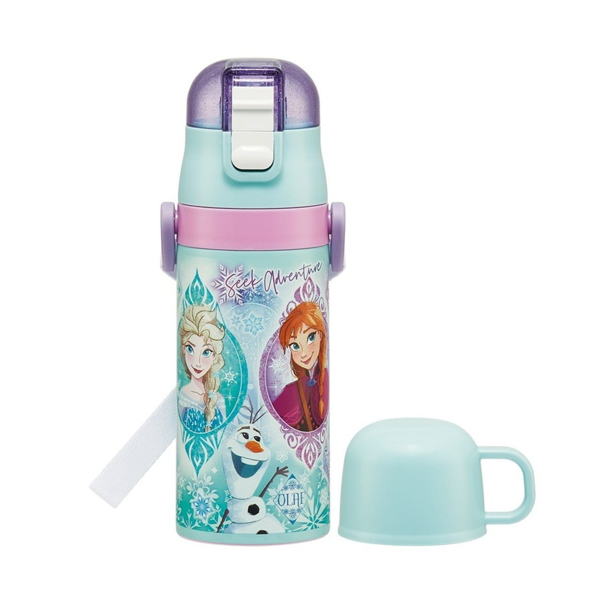 水筒 キッズ 2WAY 400ml 350ml ステンレスボトル 保冷 保温 ストロー飲み コップ ストラップ付 子供 保育園 幼稚園 SKCP3 | スケーター | 01