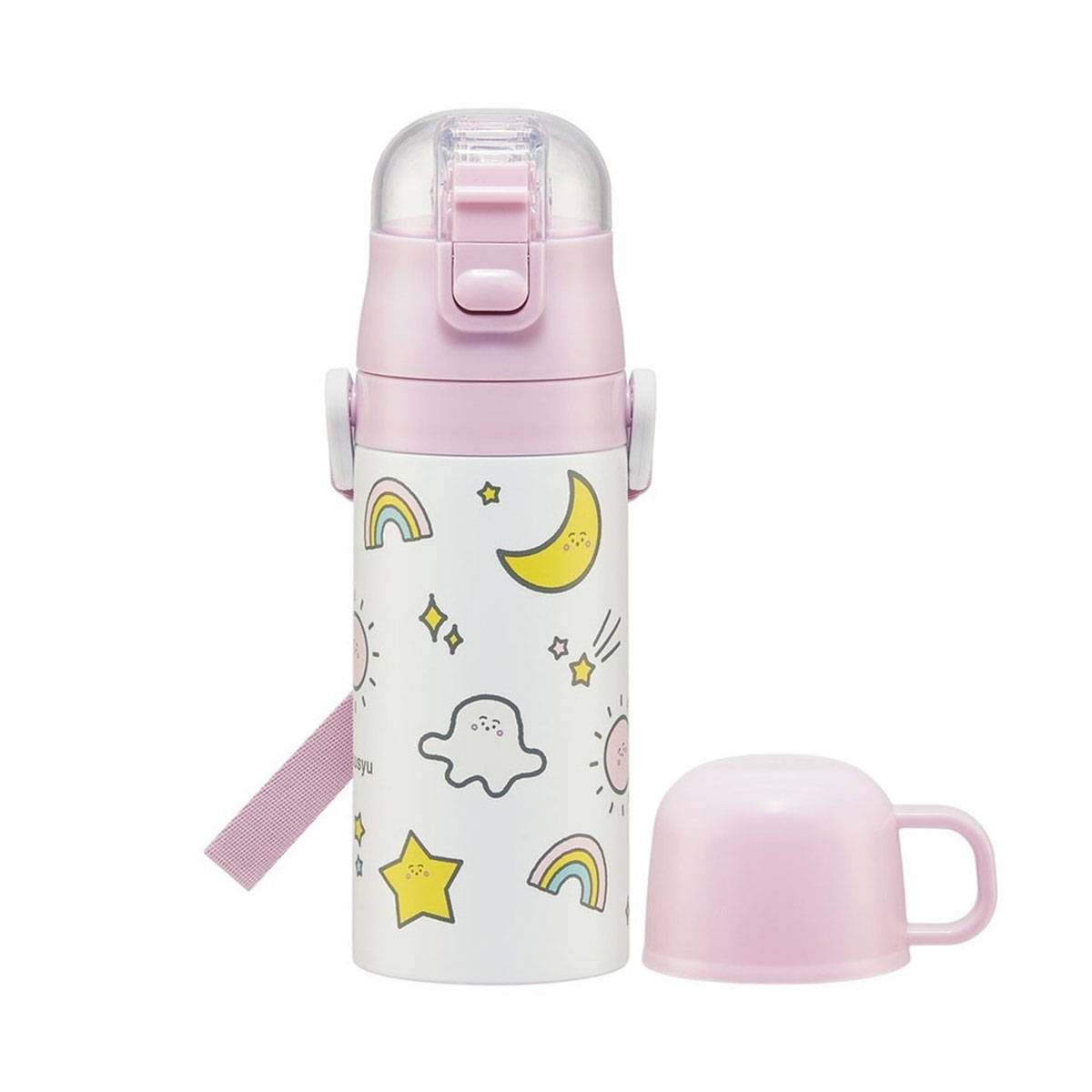 水筒 キッズ 2WAY 400ml 350ml ステンレスボトル 保冷 保温 ストロー飲み コップ ストラップ付 子供 保育園 幼稚園 SKCP3 | スケーター | 08