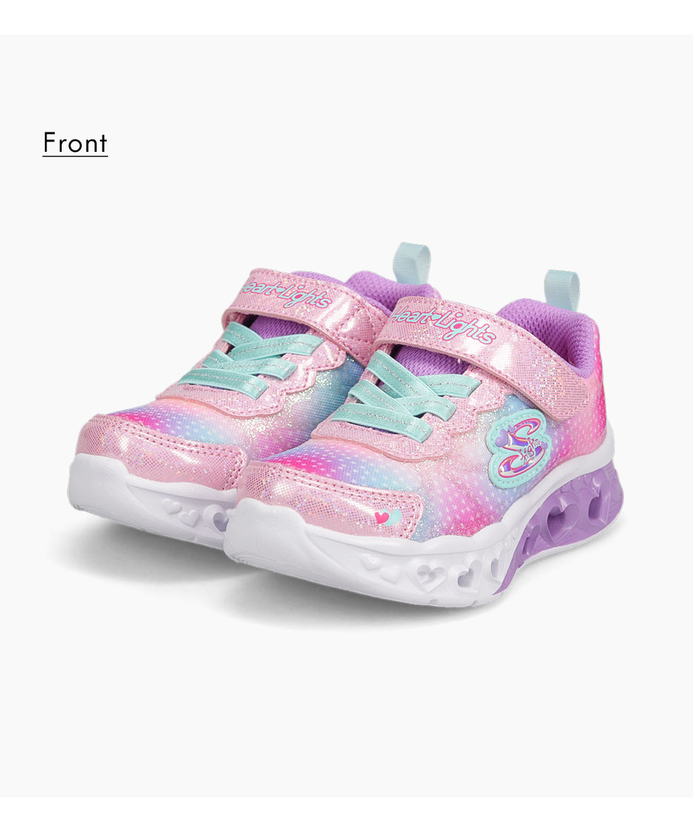 スケッチャーズ ベビースニーカー キッズ 子供靴 LED 光る靴 ピンク ハート SKECHERS フラッターハートライツ シンプリーラブ 302315N | SKECHERS | 04