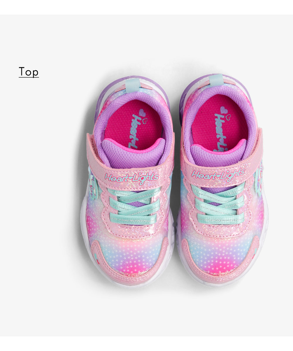 スケッチャーズ ベビースニーカー キッズ 子供靴 LED 光る靴 ピンク ハート SKECHERS フラッターハートライツ シンプリーラブ 302315N | SKECHERS | 06