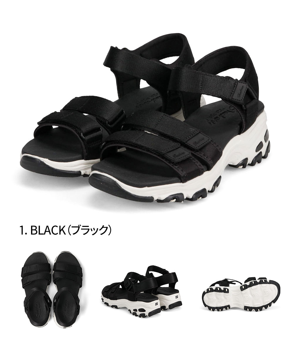 スケッチャーズ スポーツサンダル メンズ レディース 厚底 黒 白 ネイビー DLITES-FRESH CATCH 31514 skechers｜jerico｜07