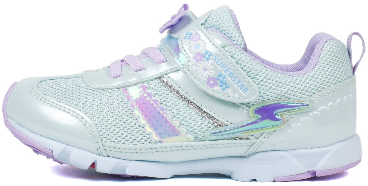 バネのチカラ 女の子 スニーカー 子供靴 運動靴 スーパースター ジュニア 小学生 かわいい キッズ 通気性 蒸れにくい シューズ リボン 花柄 水色 青 ピンク K952 Nankyu Ss K952 Jerico Yahoo 店 通販 Yahoo ショッピング