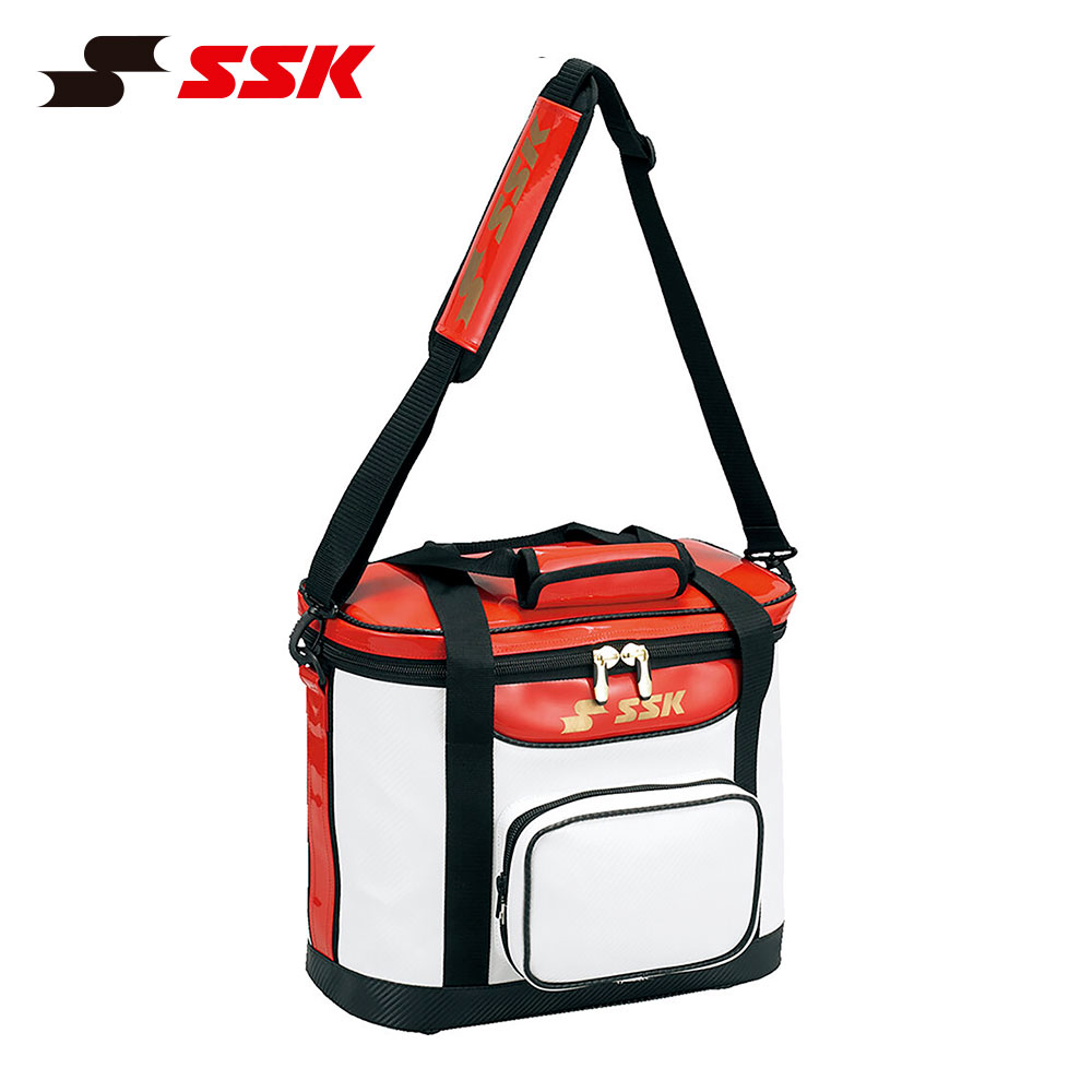 SSK 野球 バッグ ショルダー ボール入れ ボールケース 練習 大容量 60球収納 前ポケット 着脱式 硬式 軟式 フロントポケット付き エスエスケイ bh2001 爆買の画像
