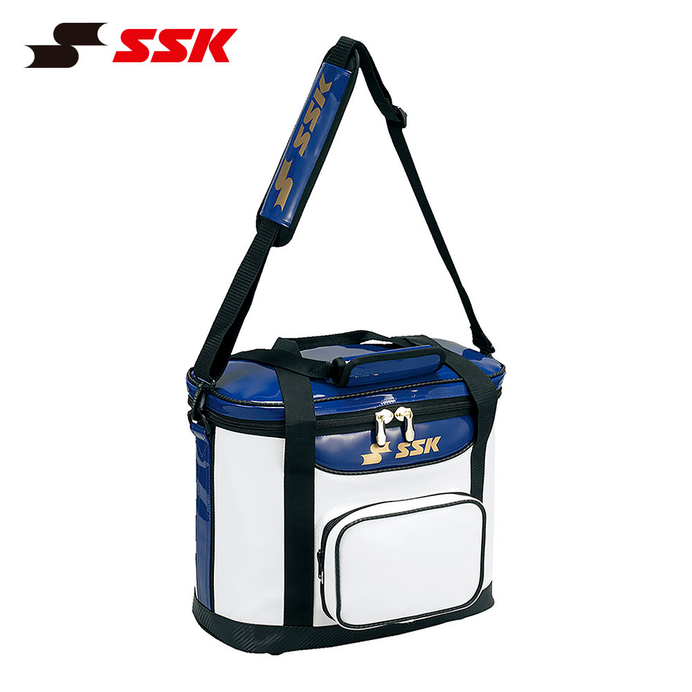 SSK 野球 バッグ ショルダー ボール入れ ボールケース 練習 大容量 60球収納 前ポケット 着脱式 硬式 軟式 フロントポケット付き エスエスケイ bh2001 爆買の画像